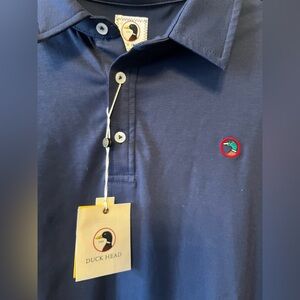 Duck Head Hayes Performance Polo - Navy Blue